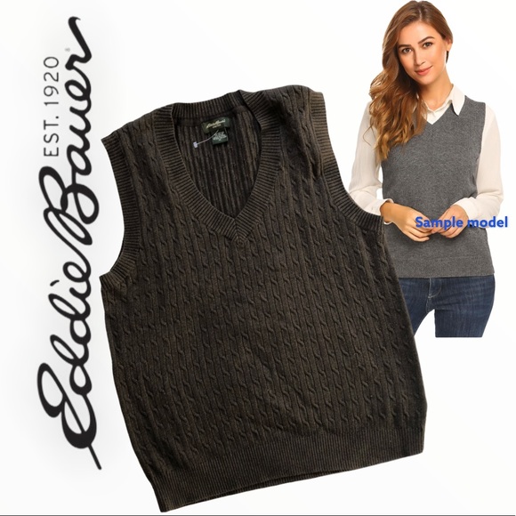 Eddie Bauer Tops - Eddie Bauer brown winter sleeveless ❄️😊